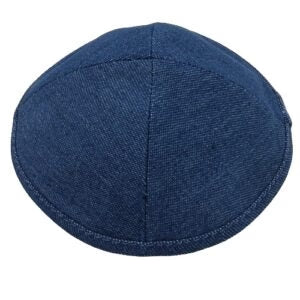 Dark Blue Jeans Fabric Kippah – Classic Yarmulke