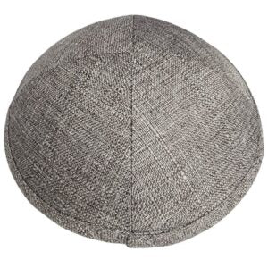 Light Brown Linen Kippah – Natural Linen Yarmulke