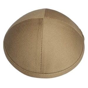 Light Brown Fabric Kippah – Classic Yarmulke
