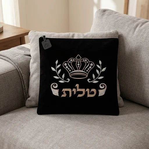 Velvet Tallit Bag – Crown Embroidery Design