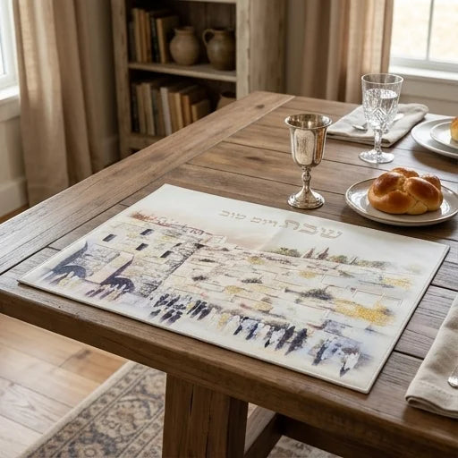 Jerusalem Light Challah Cover