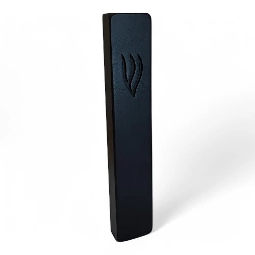 Concrete Mezuzah Case - Black- Rectangle