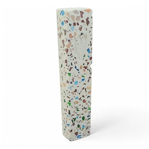 Concrete Mezuzah Case - Light terrazzo- Rectangle