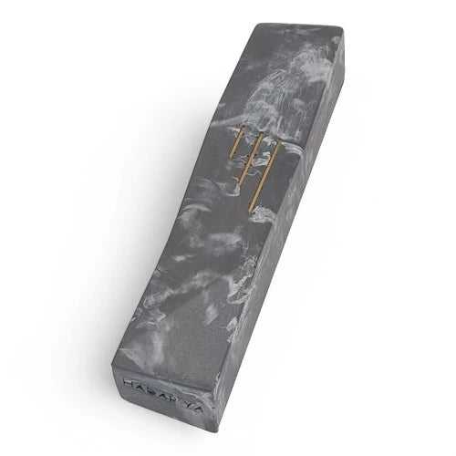 Concrete Mezuzah Case - Dark Gray- Geometric