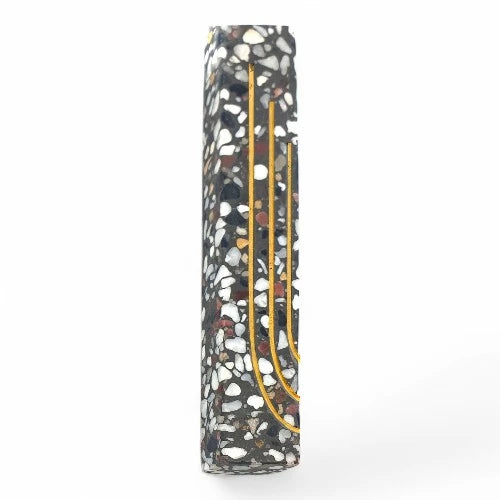 Concrete Mezuzah Case - Dark terrazzo- Menorah Shein
