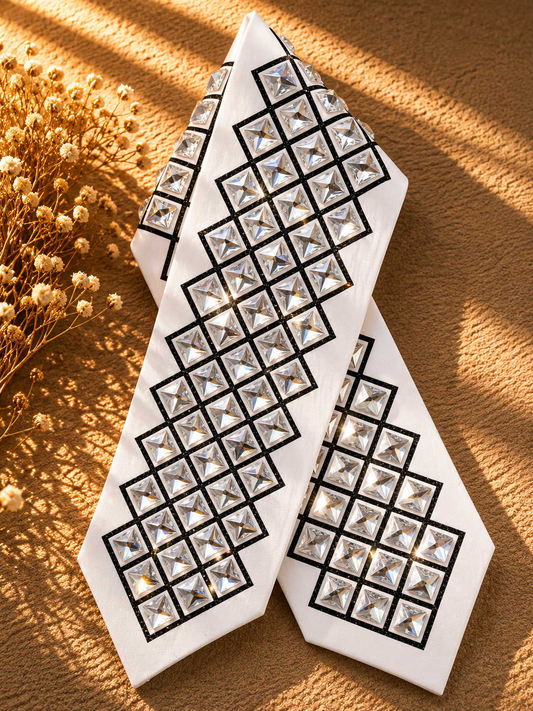 Luxury Swarovski Crystal Atarah – White Edition – Handmade in Israel