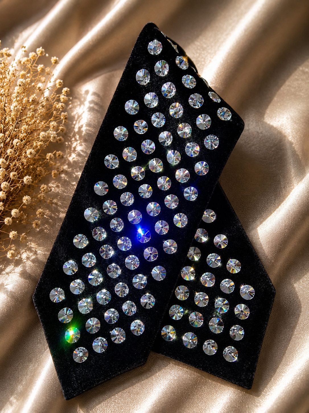 Luxury Swarovski Crystal Atarah – Black Velvet Radiance Edition – Handmade in Israel