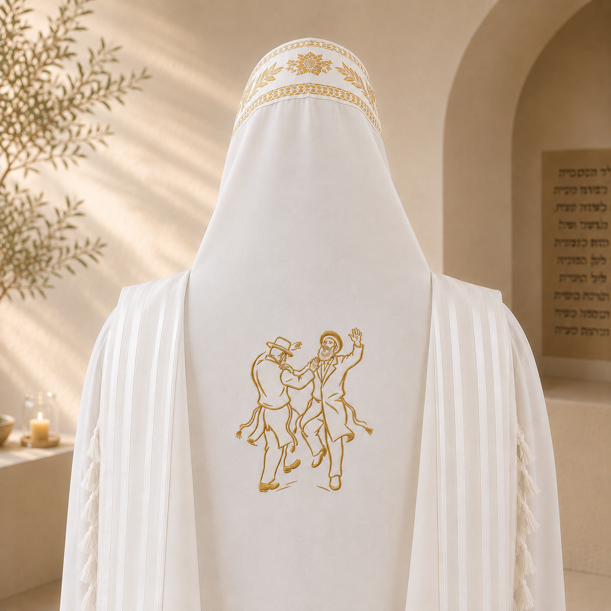 Dancing Chassidim – Single Color Embroidery Design