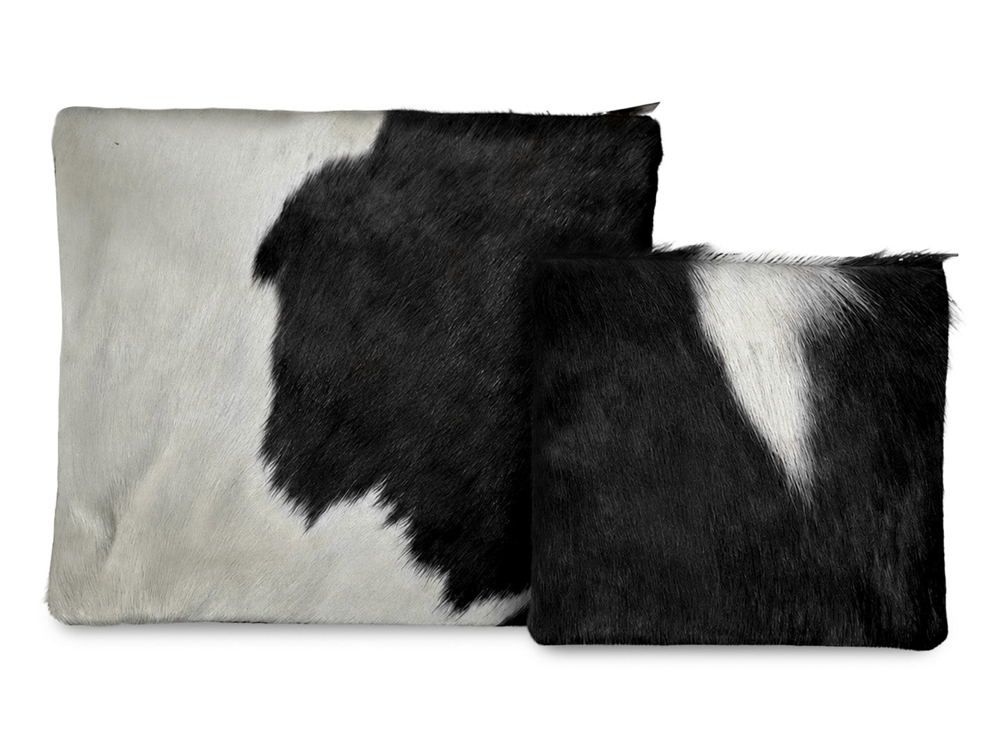 Premium Genuine Leather & Cowhide Fur Tallit & Tefillin Bag Set – Black & White Cowhide Edition