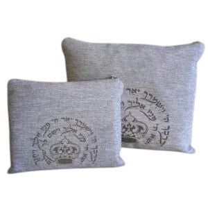 Linen Tallit & Tefillin Bag Set – Priestly Blessing & Crown Laser Engraved Design