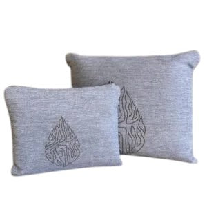 Linen Tallit & Tefillin Bag Set – “Shema Yisrael” Flame Laser Engraved Design