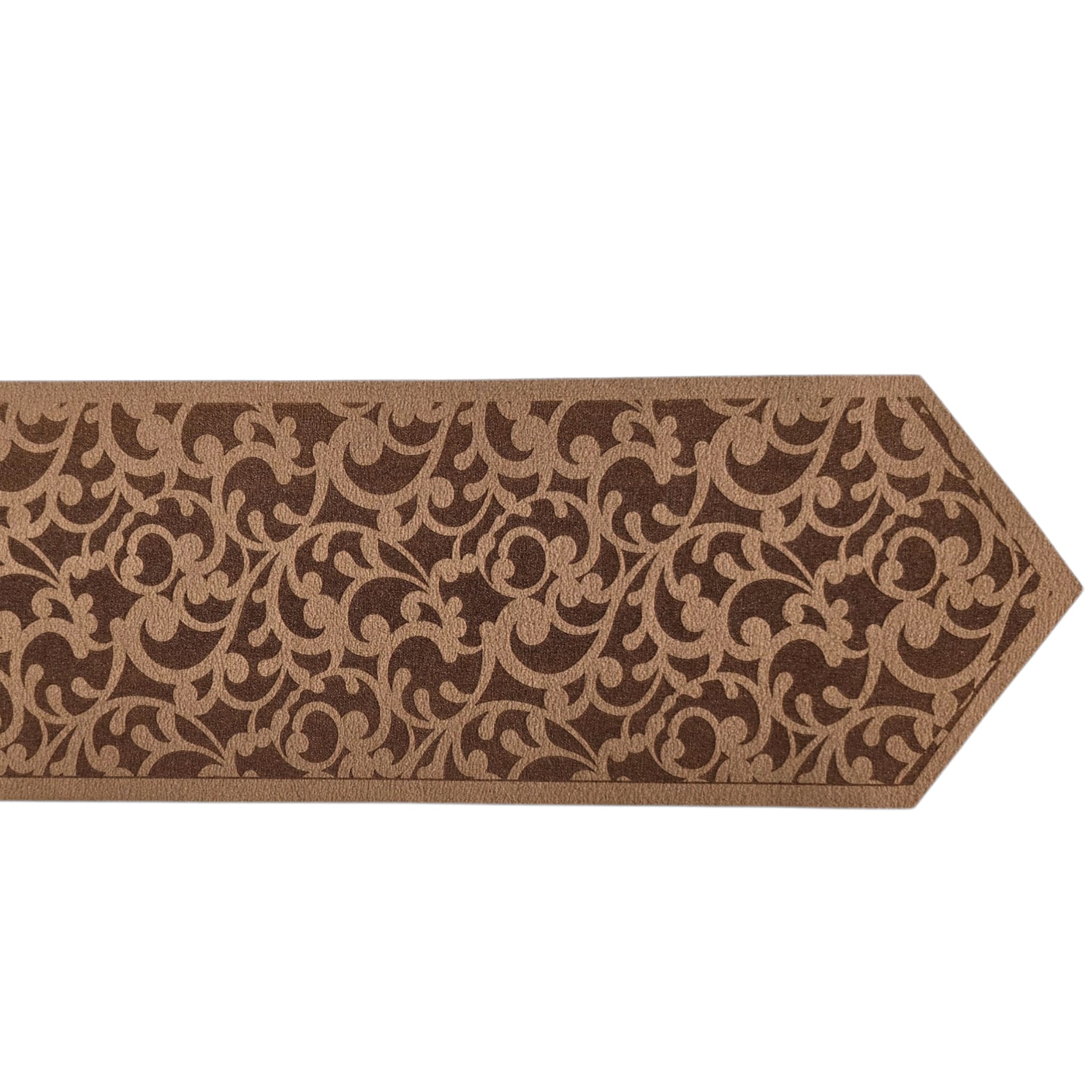 Premium Suede Fabric Atarah – Brown Leaf & Branch Laser Engraved Design