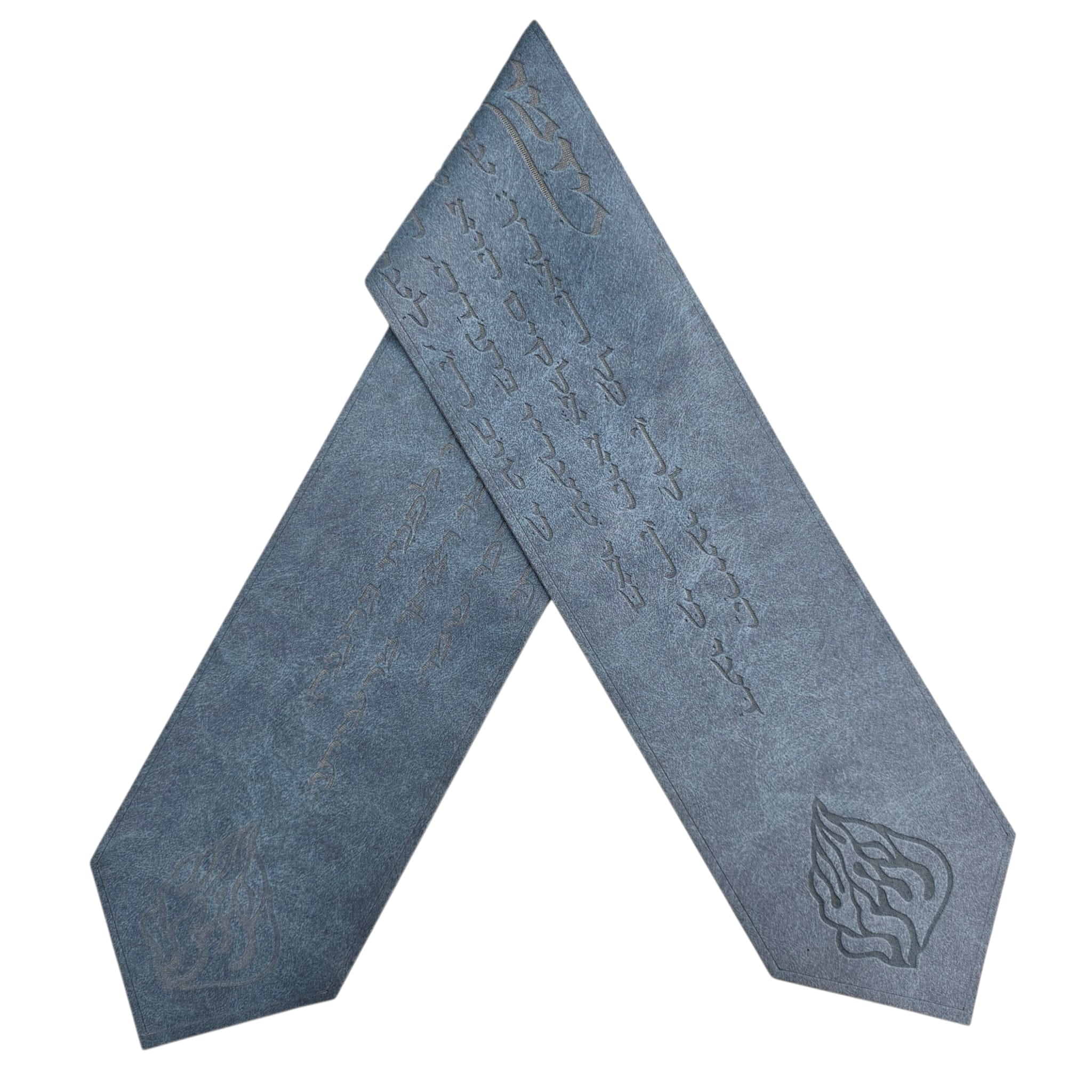 Premium Fabric Atarah – “Mizmor LeTodah” with Flame Logo Laser Engraved Design (Light Blue)