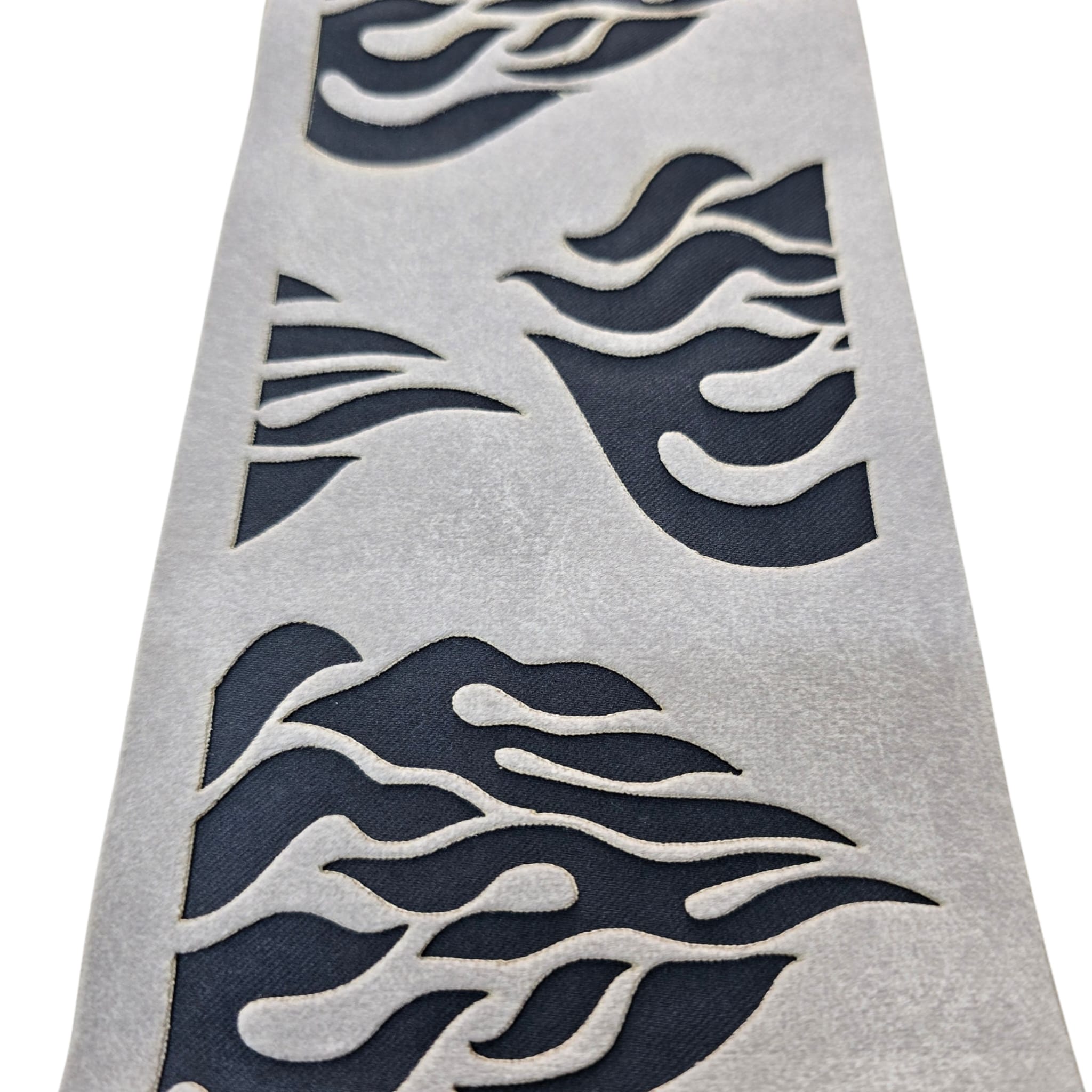 Premium Fabric Atarah – “Esh Sheli” Laser Engraved Design- Gray & Black