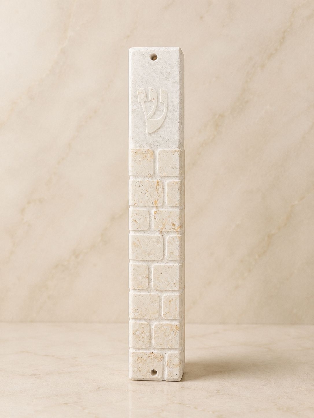 Jerusalem Stone Mezuzah Case – Westren Wall -Rectangle- Handmade in Israel (Multiple Sizes & Colors) (Copy)