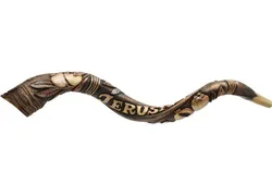 Engraved Yemenite Kudu Shofar – Pomegranates
