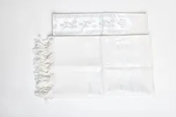 YISHTABACH-Gentle Non-Slip light weight pure wool tallit- Shiny White Stripes