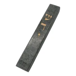 Hand Made Stone Mezuzah Case-Shadai- Rectangle