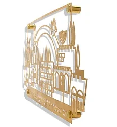 If I forget you, Jerusalem- Gold Rectangle