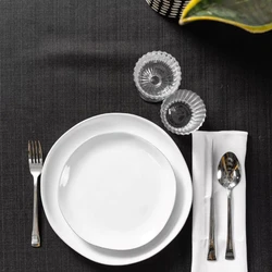 Tuscany Tablecloth – Black Linen