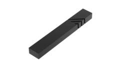 Modern Aluminum Mezuzah Case - Diagonal Design