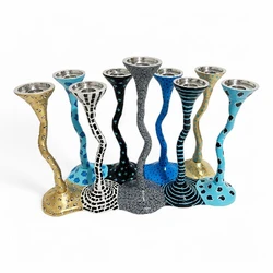 Enamel-painted aluminum menorah- GARDEN