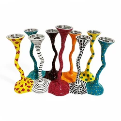 Enamel-painted aluminum menorah- GARDEN