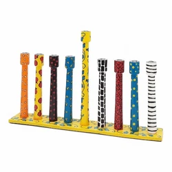 Enamel-painted aluminum menorah- PILLAR
