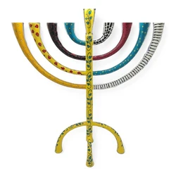 Enamel-painted aluminum menorah- Classic- XL
