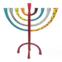 Enamel-painted aluminum menorah- Classic- XL