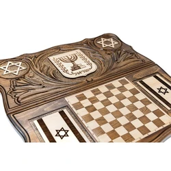 Israel Heritage Wooden Chess & Backgammon Set