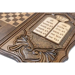 Ten Commandments Heritage Chess & Backgammon Set