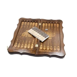 Star of David with a grapevine and Israeli flags Chess & Backgammon Set