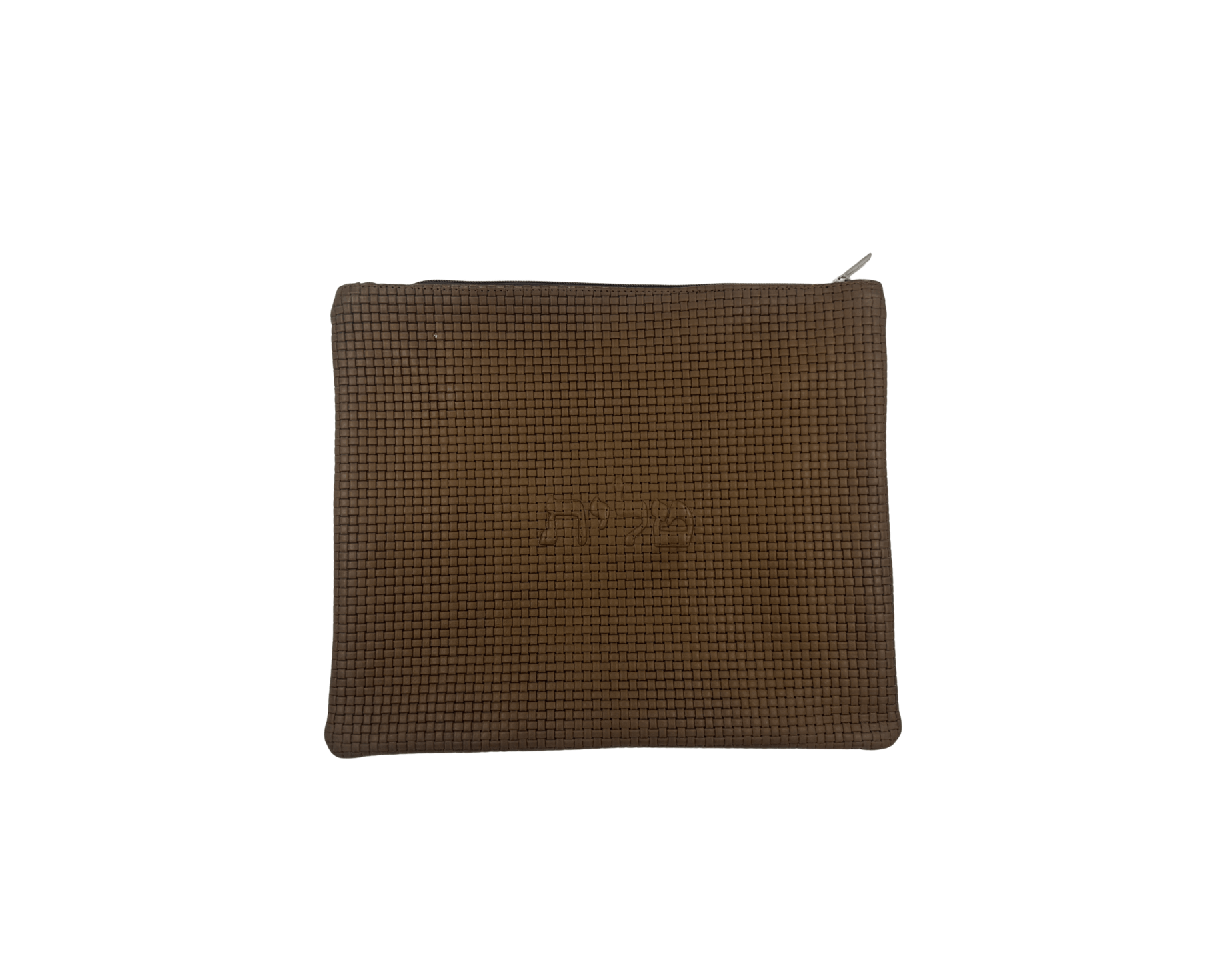 Leather Tallit&Tefillin Bags- Brown Wooven Style