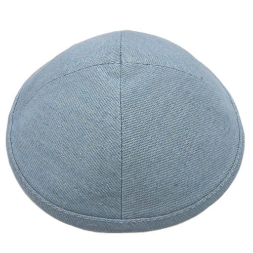Light Blue Fabric Kippah – Classic Yarmulke