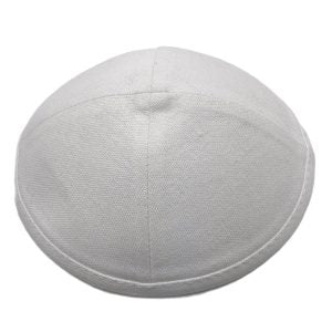 White Fabric Kippah – Classic Yarmulke