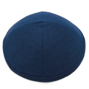 Dark Blue Fabric Kippah – Classic Yarmulke