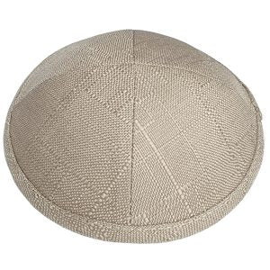 Beige Linen Kippah – Natural Linen Yarmulke