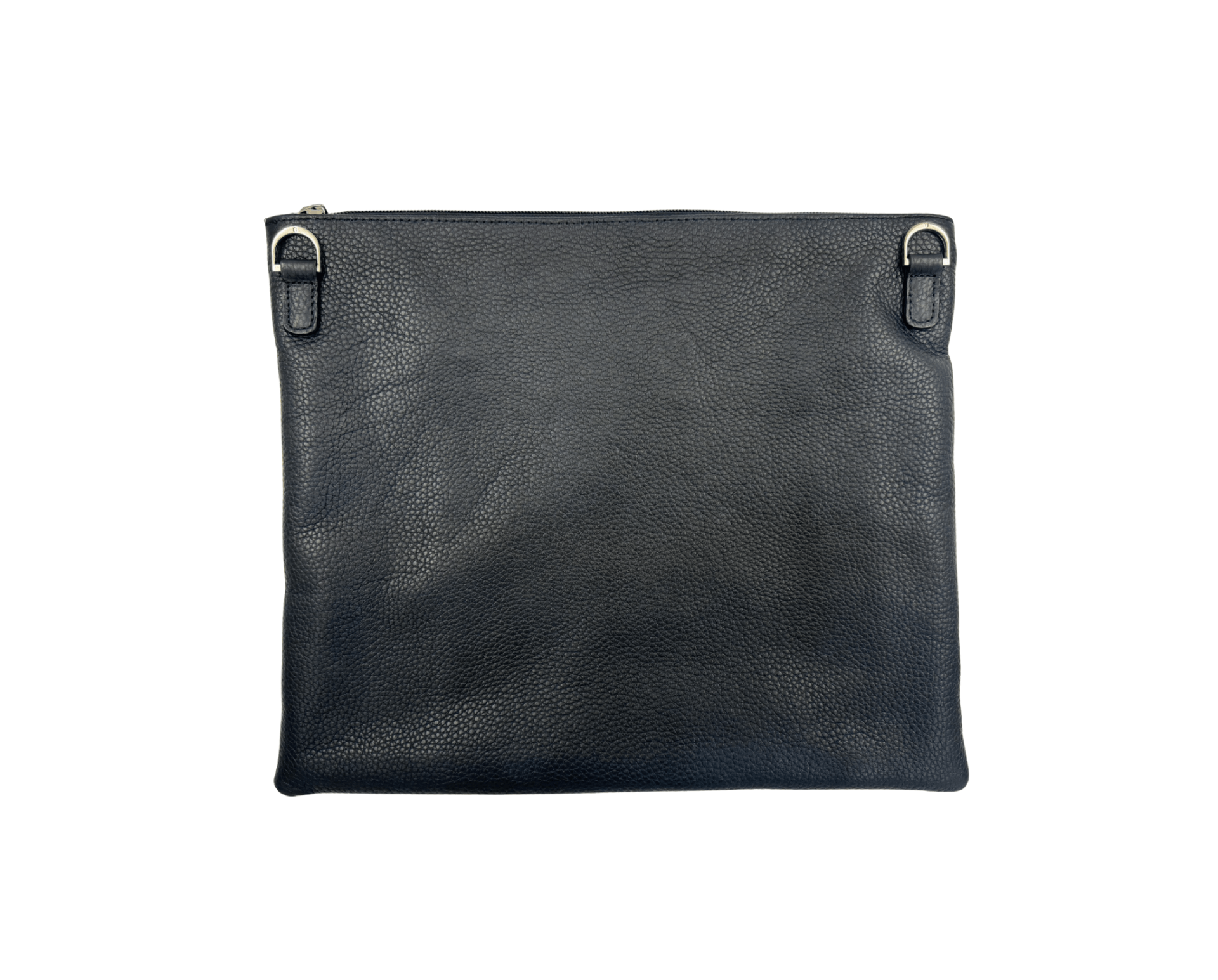 Premium Navy Black & Gray Textured Leather Tallit & Tefillin Bag Set