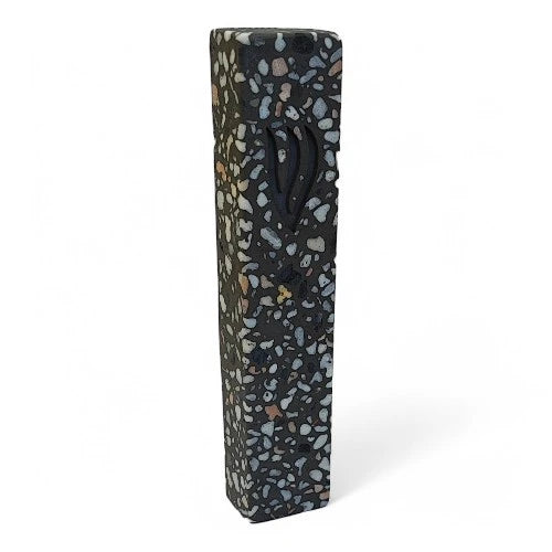 Concrete Mezuzah Case - Dark terrazzo- Rectangle