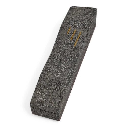 Concrete Mezuzah Case - Black & White - Geometric
