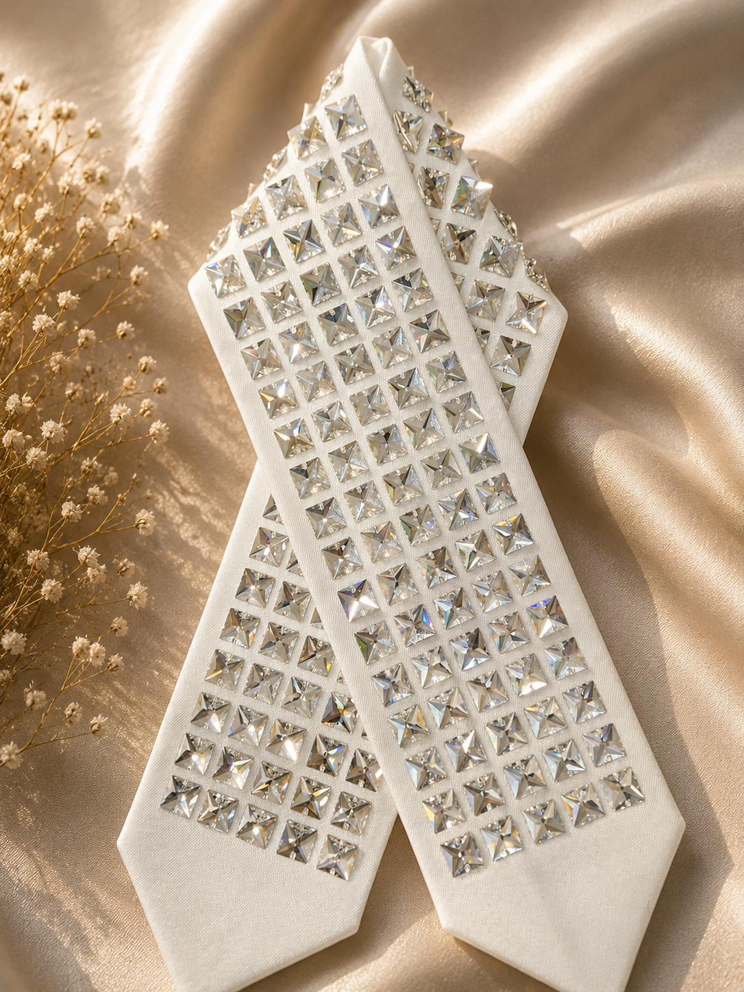 Luxury Swarovski Crystal Atarah – White Edition – Handmade in Israel