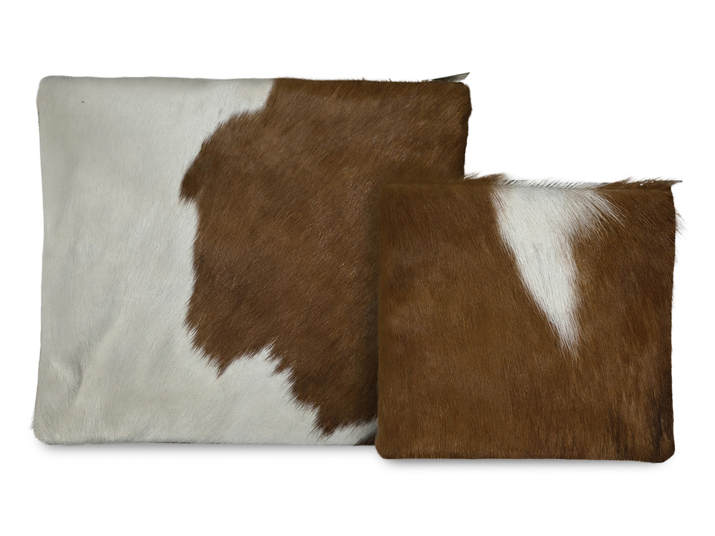 Premium Genuine Leather & Cowhide Fur Tallit & Tefillin Bag Set – Brown & White Cowhide Edition