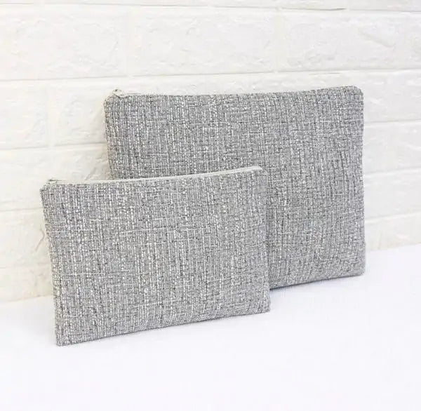 Handmade Linen Tallit & Tefillin Bag Set – Gray