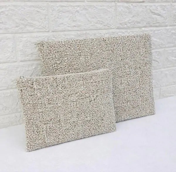 Handmade Linen Tallit & Tefillin Bag Set – Solid Beige Design