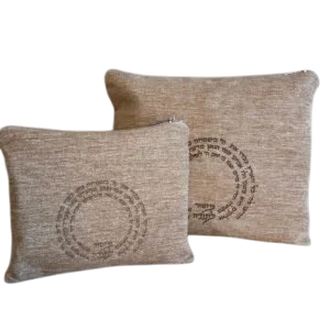 Linen Tallit Bag – Laser Engraved “Mizmor LeTodah” Design (Multiple Colors)