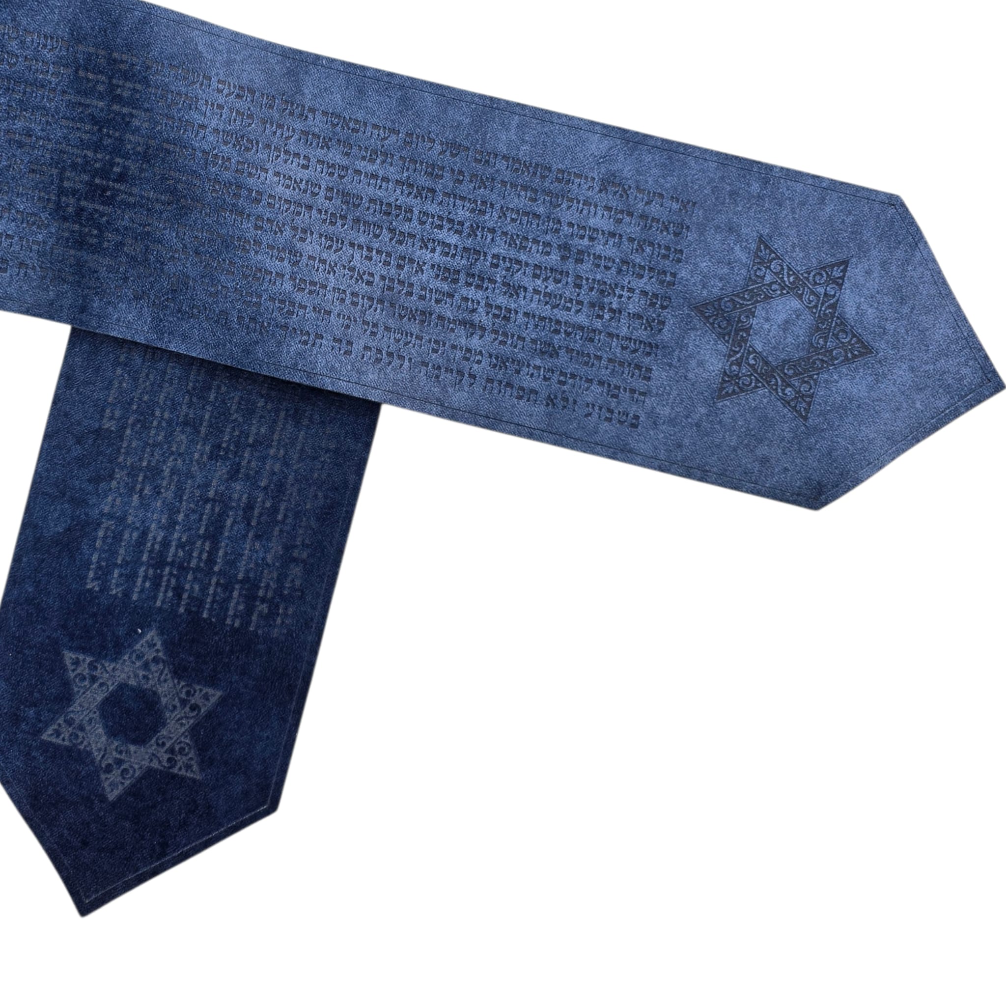 Premium Fabric Atarah – “Iggeret HaRamban” with Star of David Laser Engraved Design (Blue)