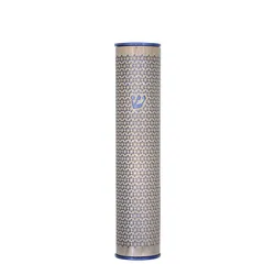 Mezuzah -12 cm scroll - Metal Cutout - Magen David - Blue