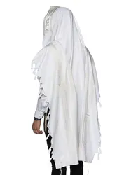 100% Cotton Talit-White stripes