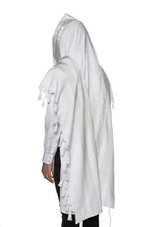 100% Cotton Talit-  White&Silver stripes